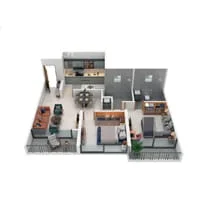 Legacy Ekam Punawale 2 BHK Floor Plan Image